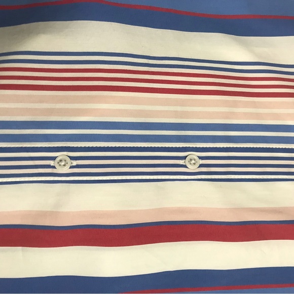 Button down Shirt Dress TOMMY HILFIGER Striped Belted Midi Dress XL Like new - Picture 15 of 16